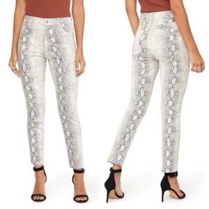Joe’s Jeans The Luna High Rise Cigarette Ankle Snake Print Gray Size 28 NEW